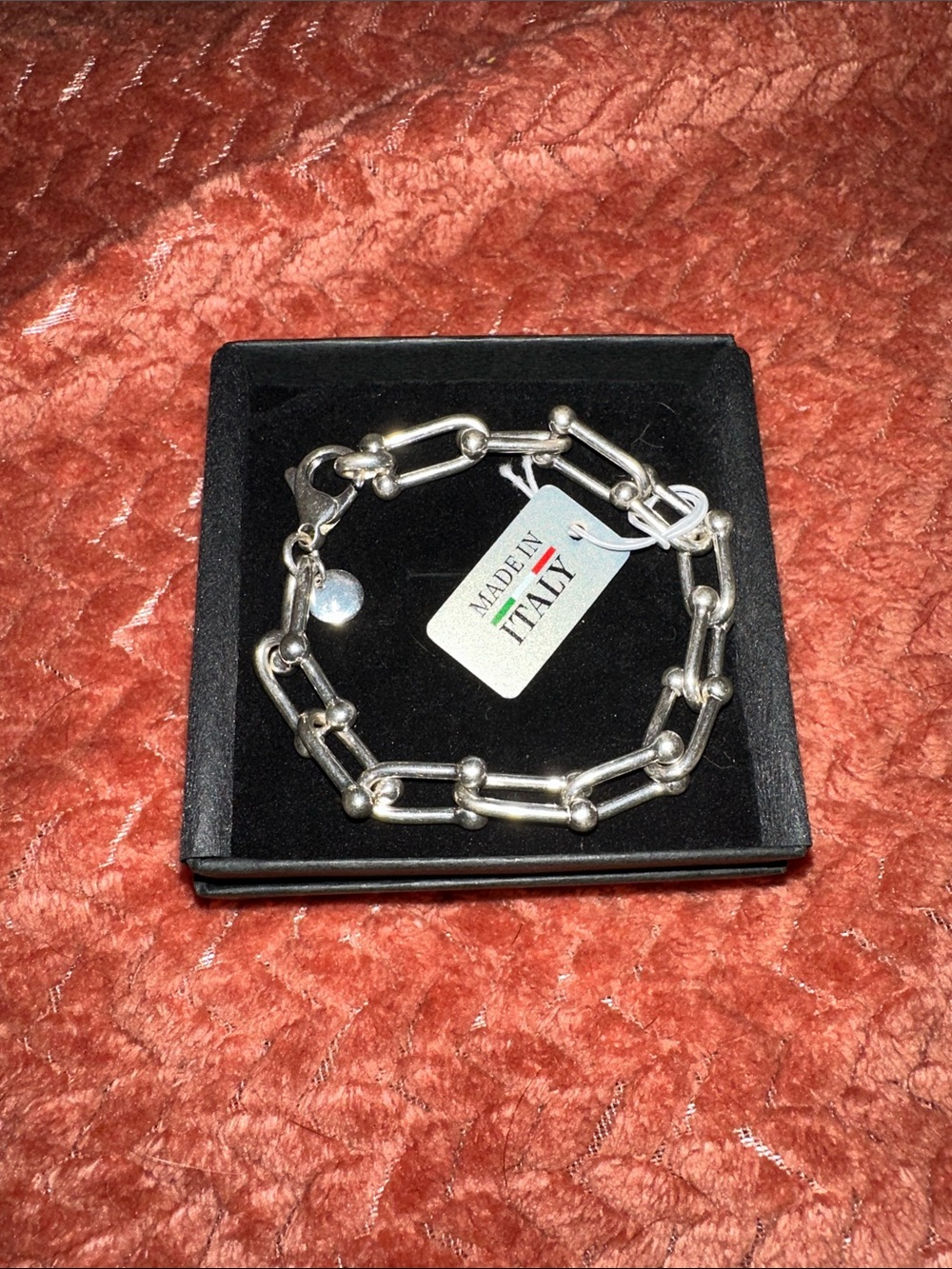 NWT Mia Fiore Horsebit Sterling Silver Plated Bracelet